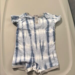 Blue Tie-Dye Baby Romper